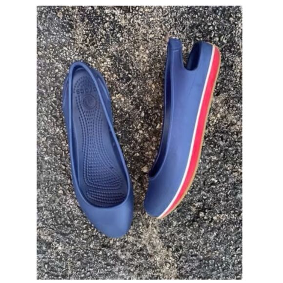 Women's Crocs Ballet Navy Slingback Flats: Size 10 - Picture 2 of 3